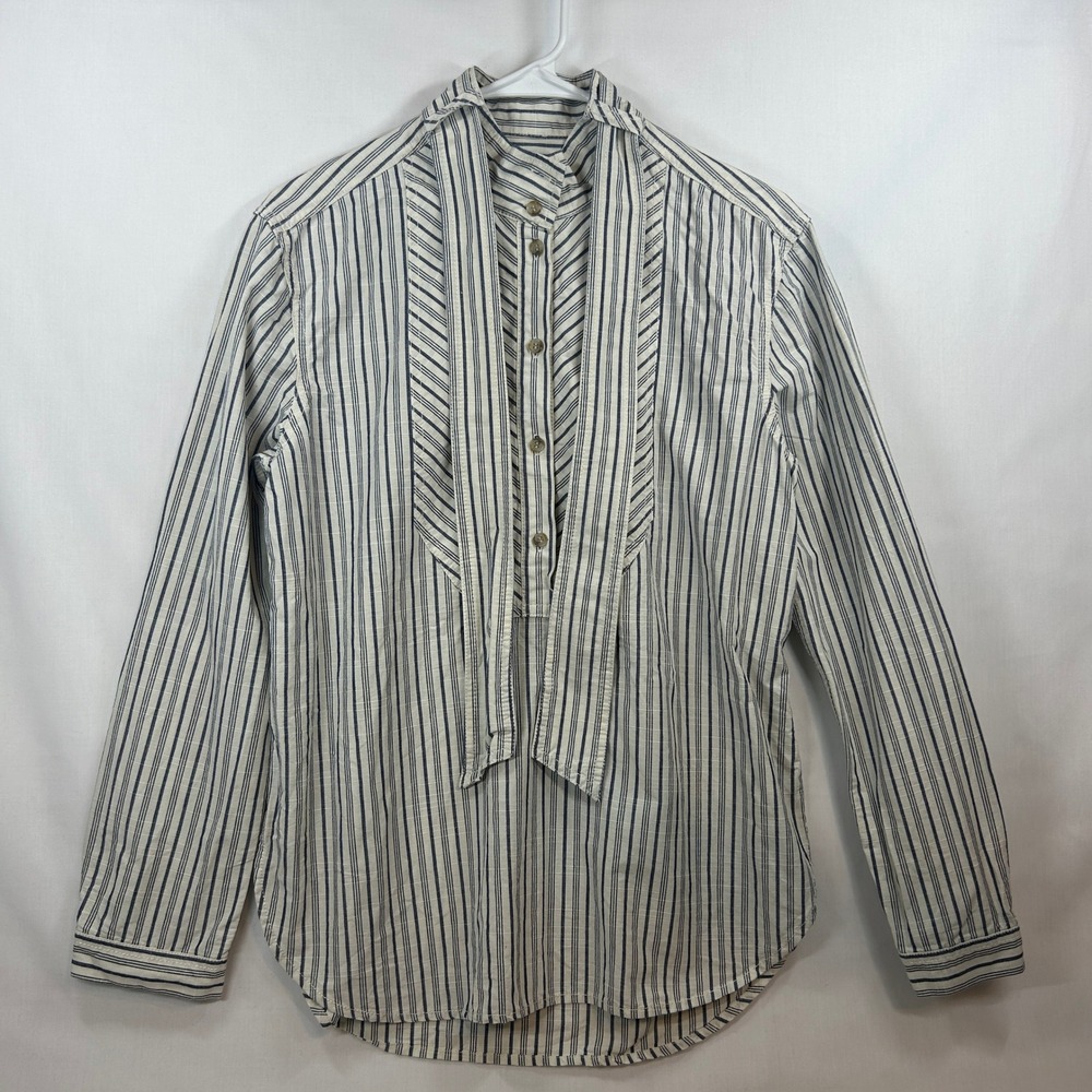 Banana Republic Blue White Striped Long Sleeve Button-Down Shirt Size S